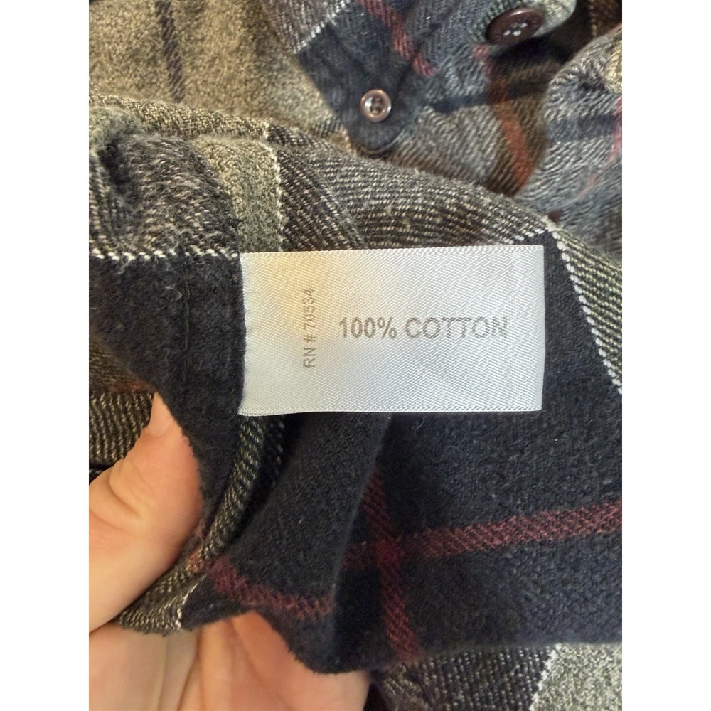 Orvis Plaid Flannel Button Down Heavyweight 100% Cotton Outdoors Workwear - Picture 8 of 8